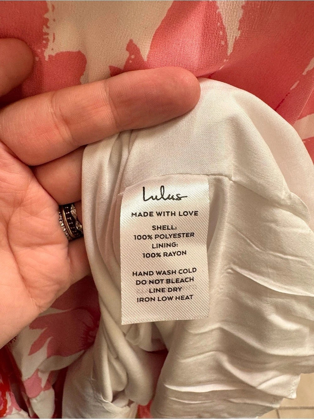 Lulus Floral Maxi Dress in Pink & White NWT - Picture 7 of 7